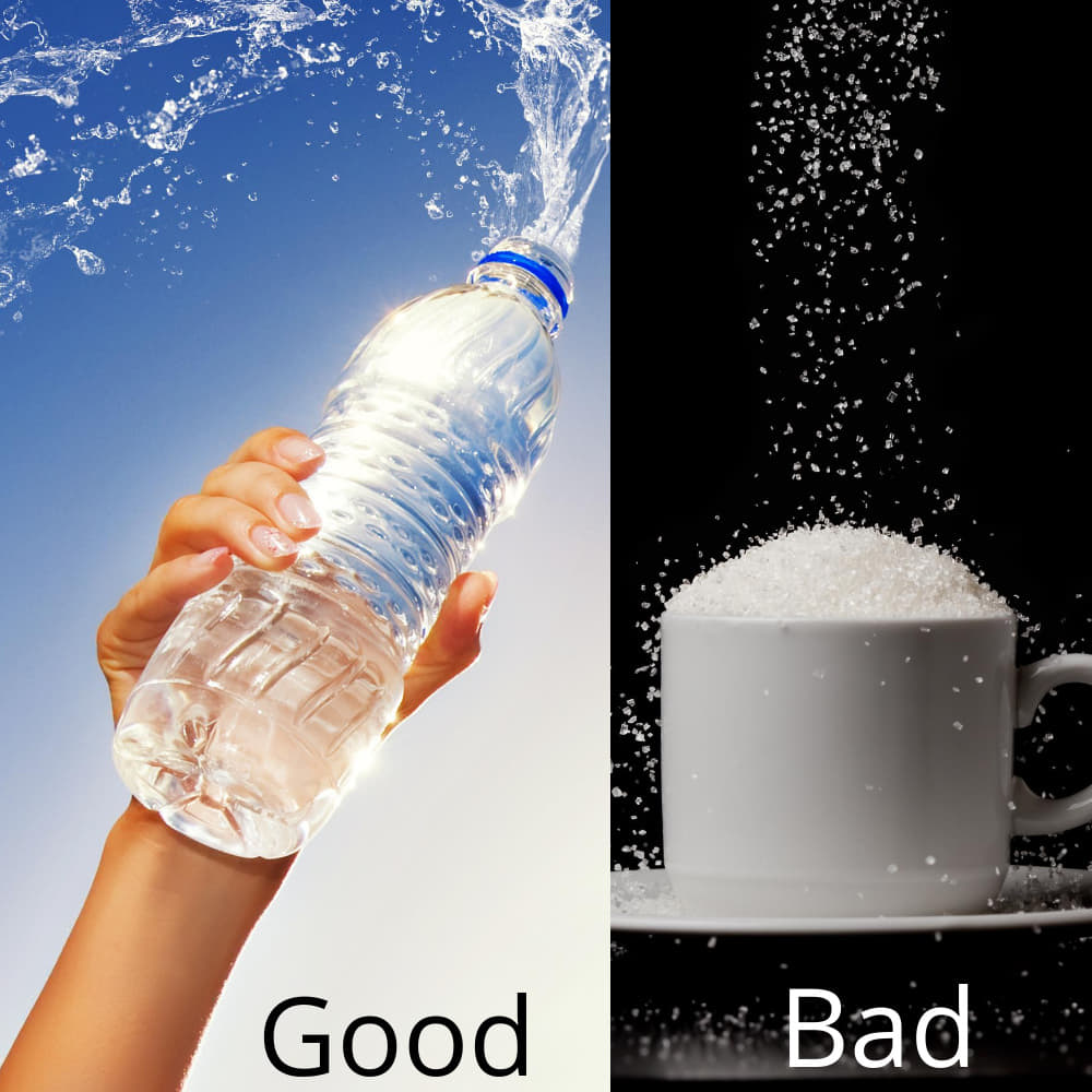 drink water and avoid sugar
