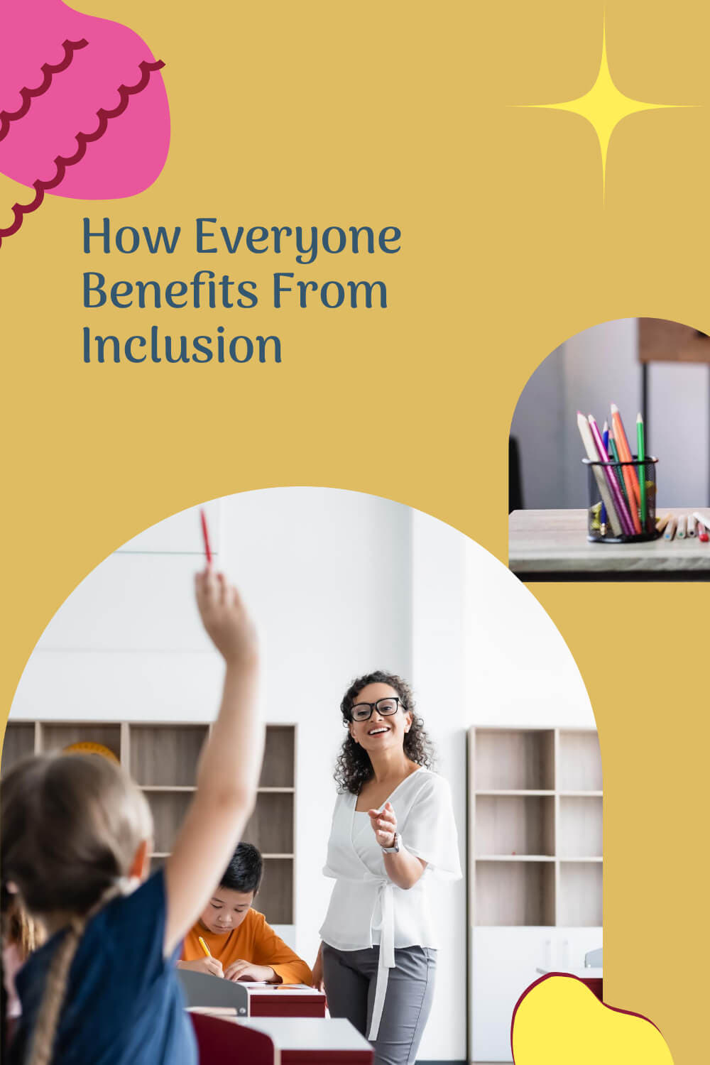 Illustration about how students benefit from inclusive classrooms