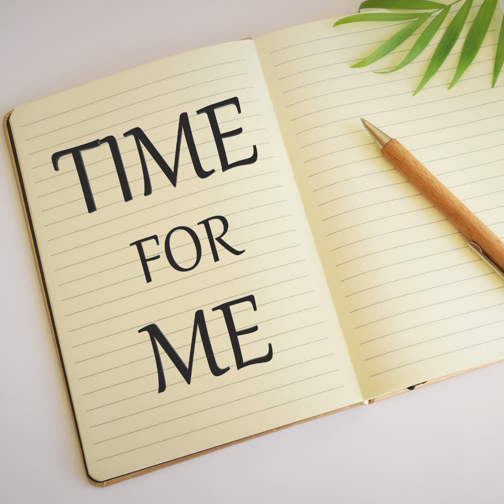 Graphic about making time for yourself