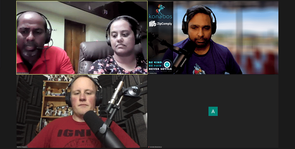 Anindita Bhattacharya with her husband Kanda Ganesan