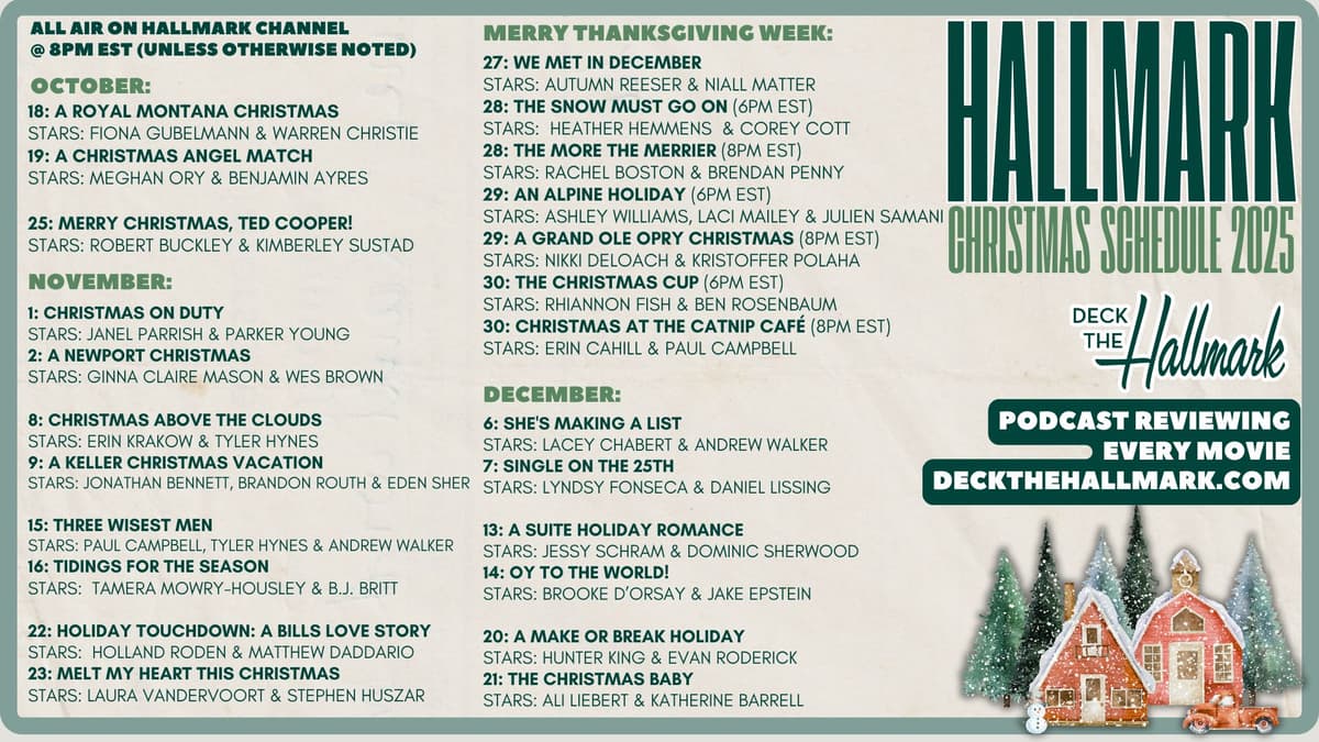 🎄 Hallmark’s 2025 Countdown to Christmas Schedule is HERE! 🎄