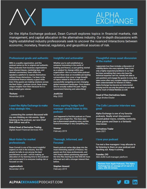 Here's what our listeners have to say about Alpha Exchange