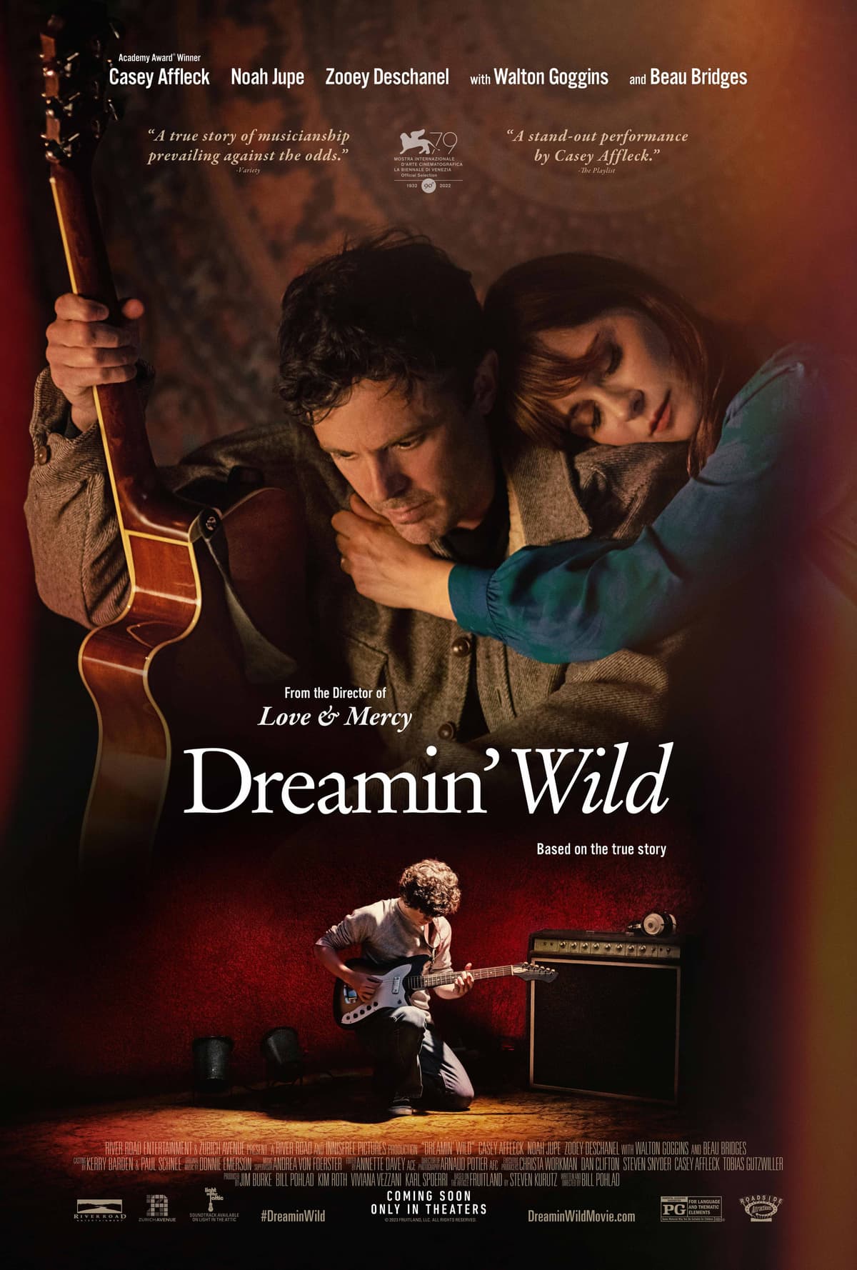 Roadside Attractions’ DREAMIN’ WILD starring Casey Affleck, Noah Jupe, Zooey Deschanel, Walton Goggins, Beau Bridges – In theaters August 4th