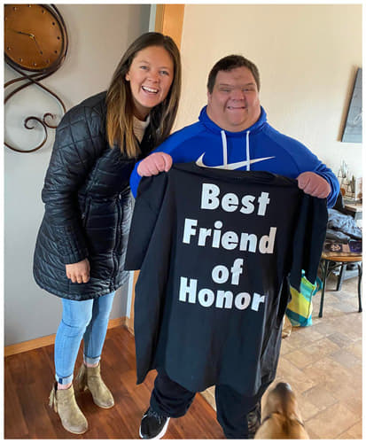 Noah with his best friend, Ariel