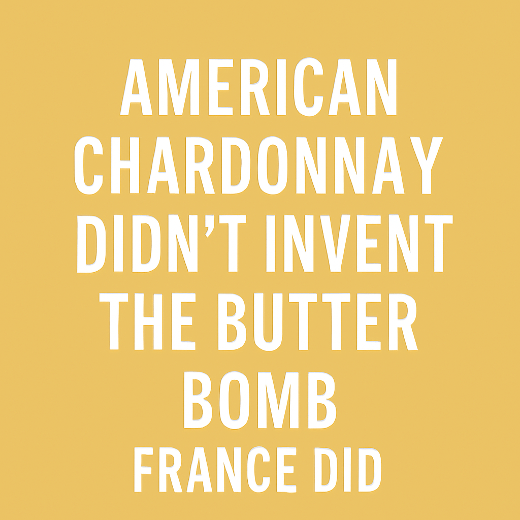 American Chardonnay Didn't Invent the Butter Bomb. France Did!
