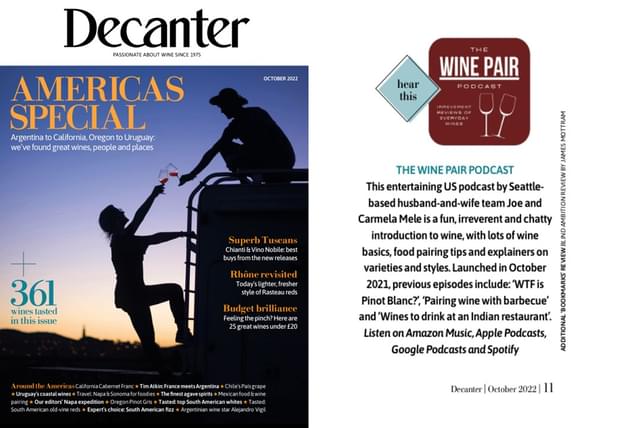 The Wine Pair Podcast is recommended by Decanter magazine!