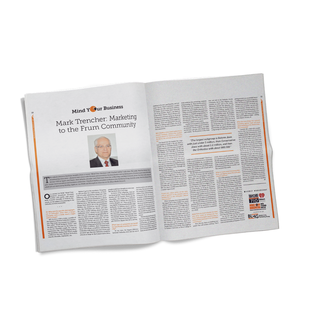 An Interview with Mark Trencher: Marketing to the Frum Community