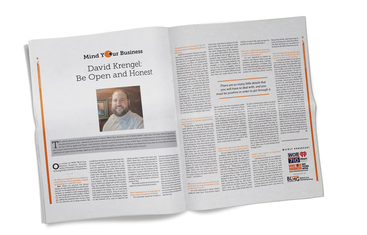 An Interview with David Krengel: Be Open and Honest