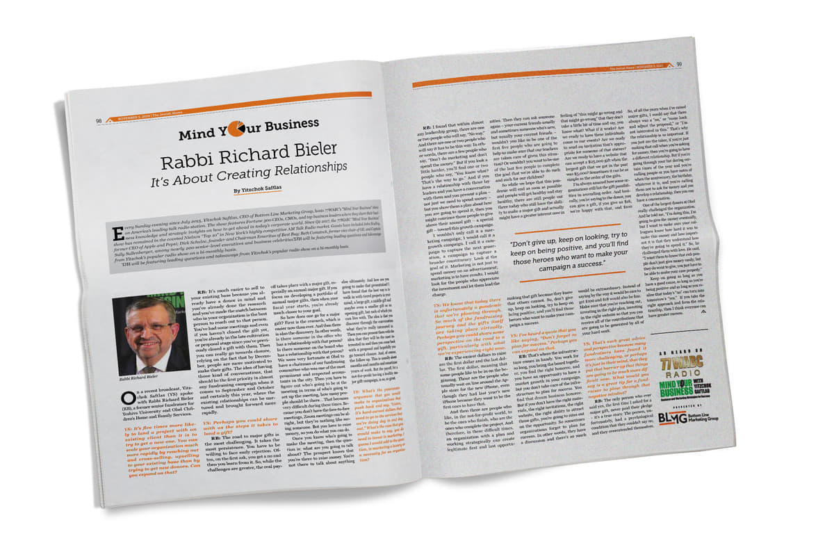 An Interview with Rabbi Richard Bieler: It's About Creating Relationships