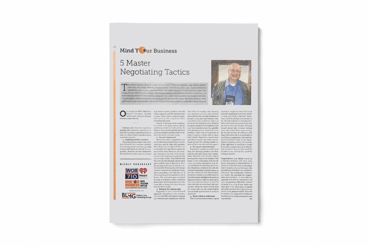 5 Master Negotiating Tactics