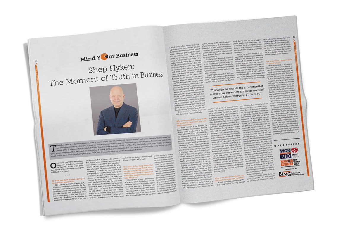 An Interview with Shep Hyken: The Moment of Truth in Business