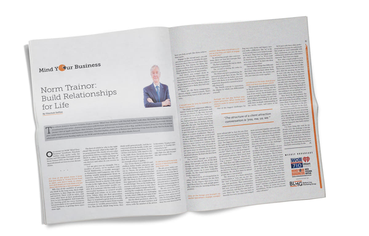 Norm Trainor: Build Relationships for Life