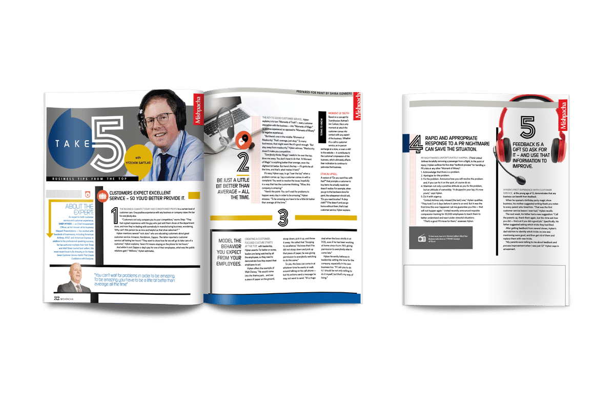 Take 5 featuring Shep Hyken, Expert in both Customer Service and Customer Experience