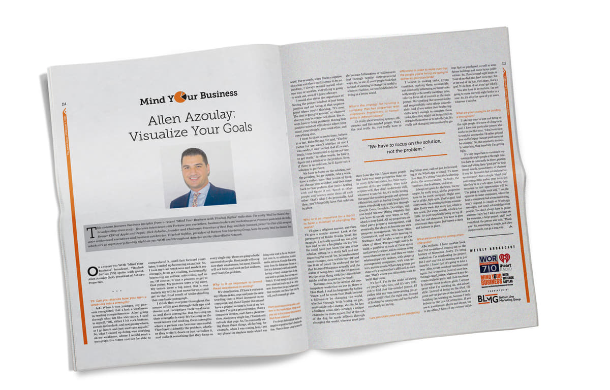 An Interview with Allen Azoulay: Visualize Your Goals