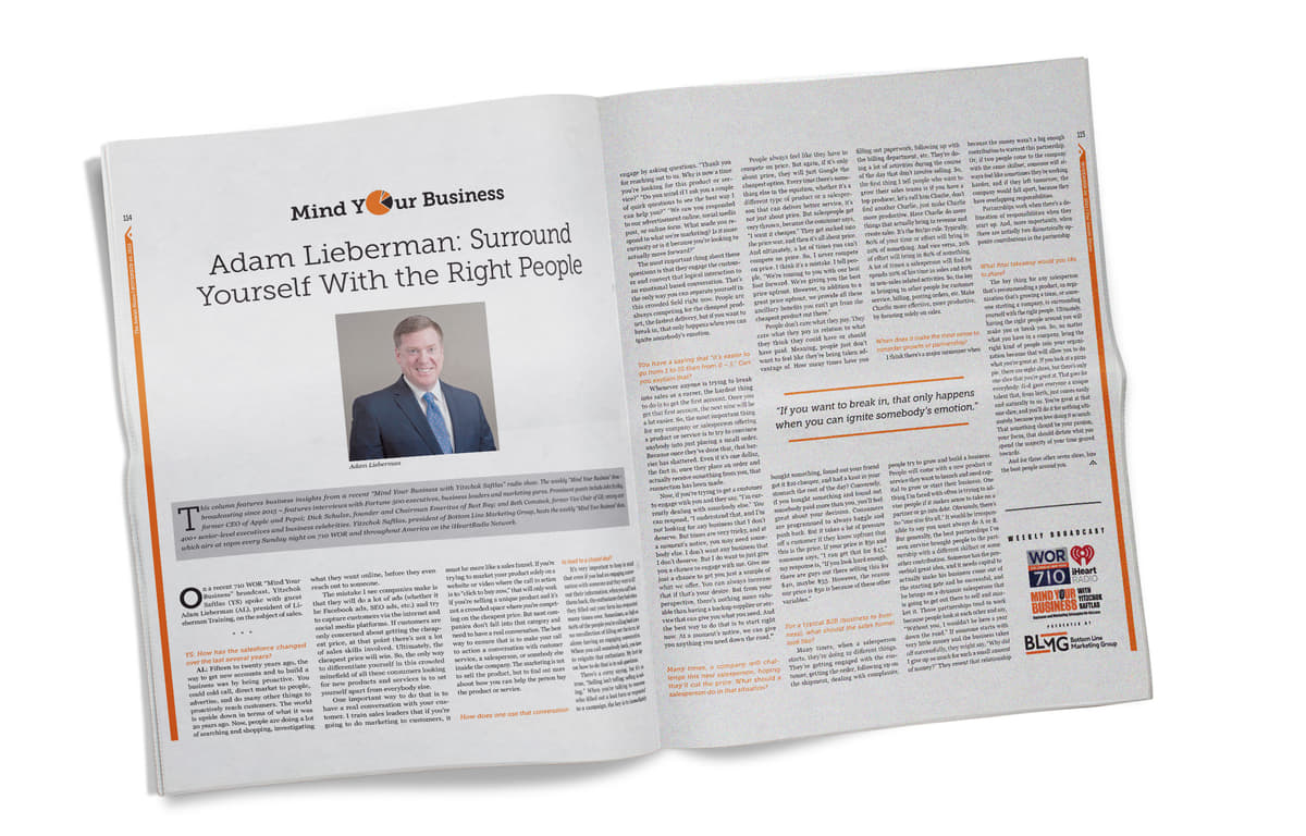 An Interview with: Adam Lieberman: Surround Yourself With the Right People 