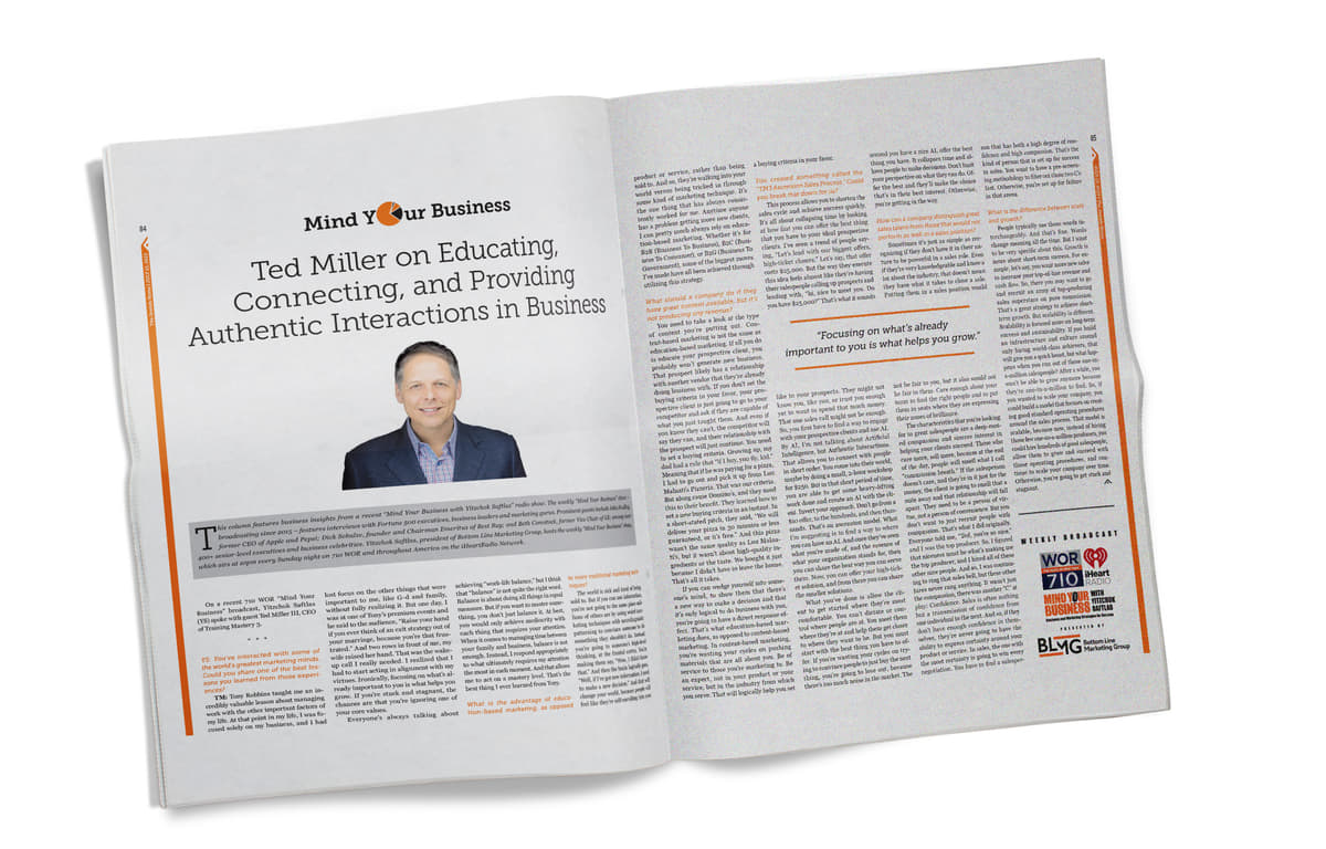 An Interview with Ted Miller: Educating, Connecting, and Providing Authentic Interactions in Business