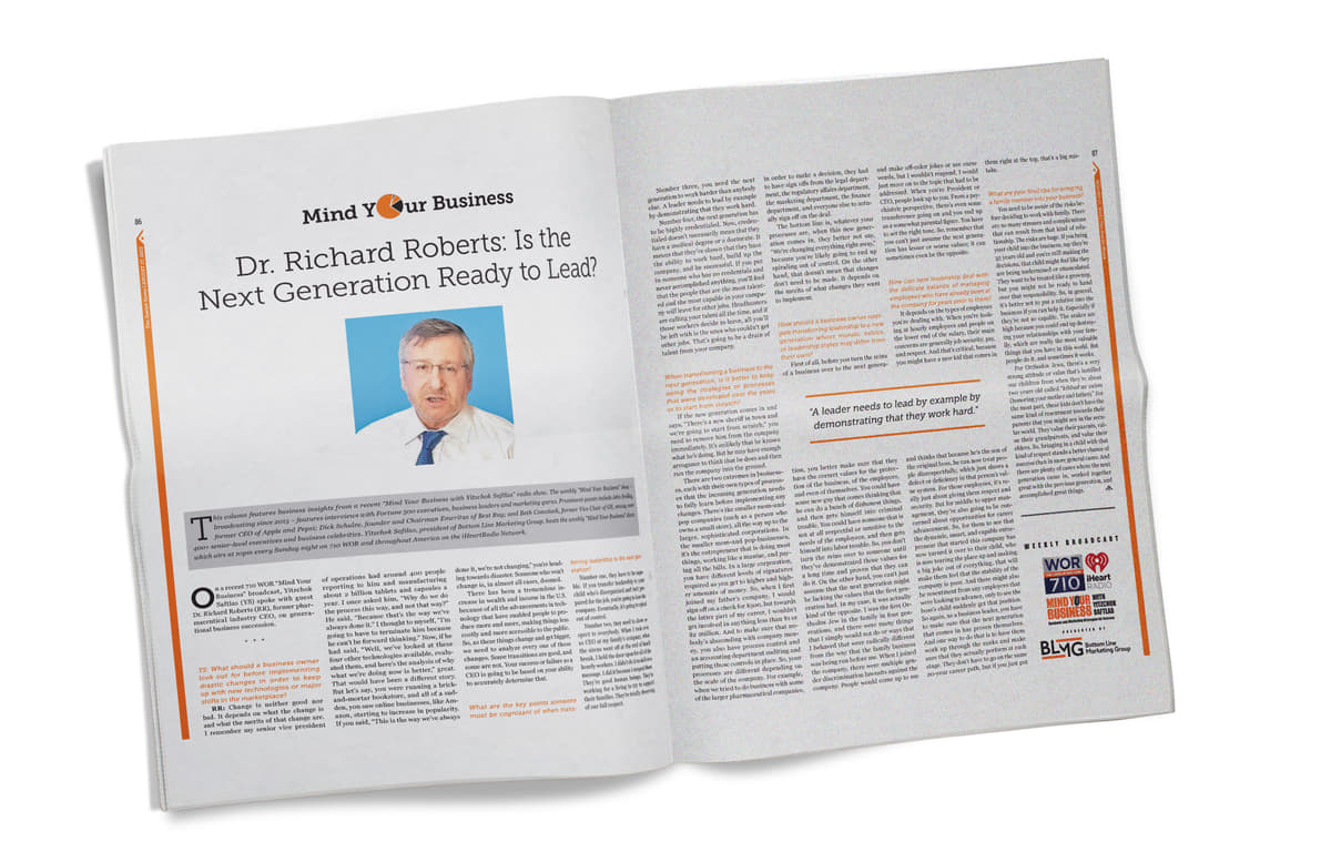 An Interview with Dr Richard Roberts: Is the Next Generation Ready to Lead