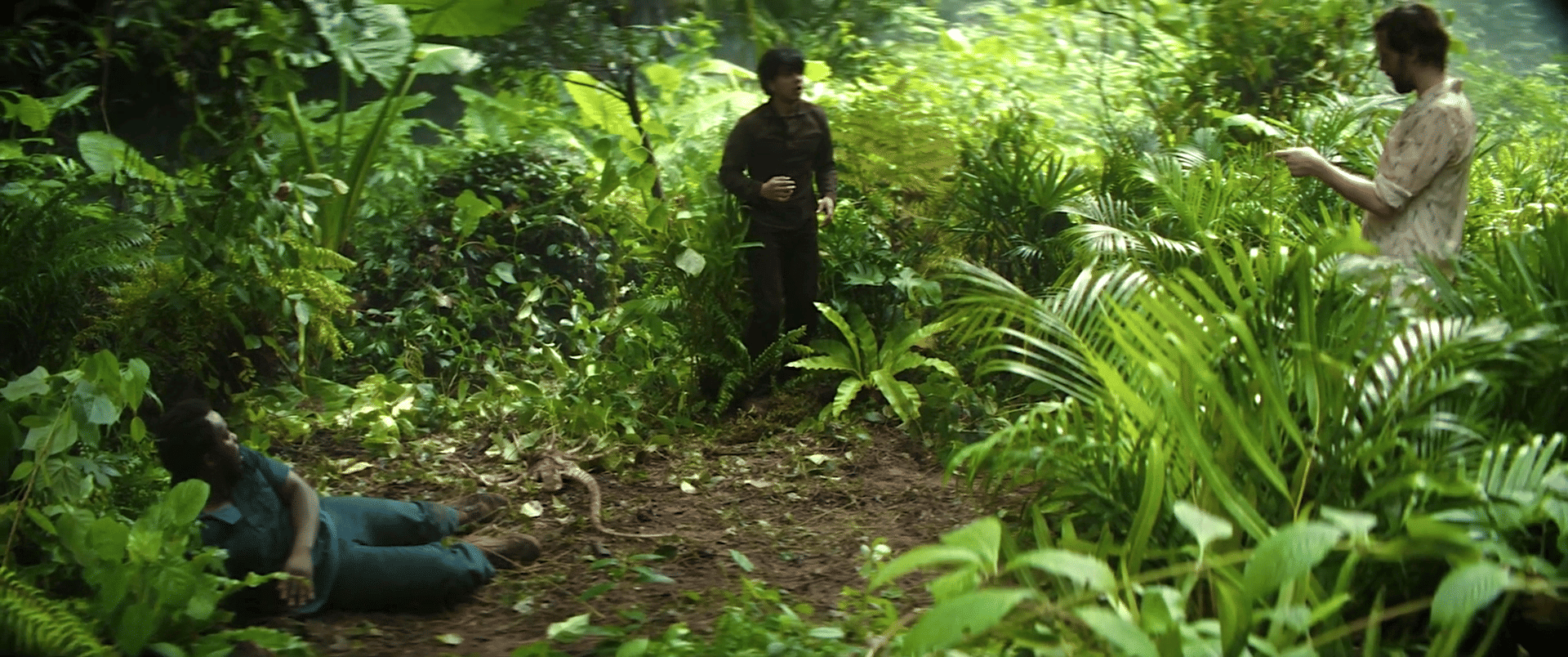 A screen capture from episode seven of alien Earth with Arthur, Slightly and Smee