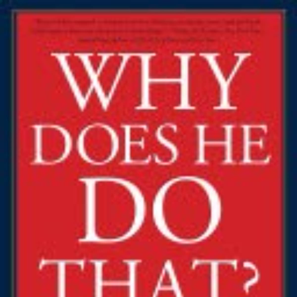 Why Does He Do That? A Summary of Insights