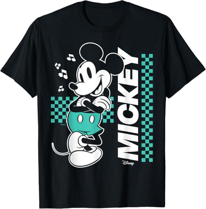Checkerboard Green Mickey