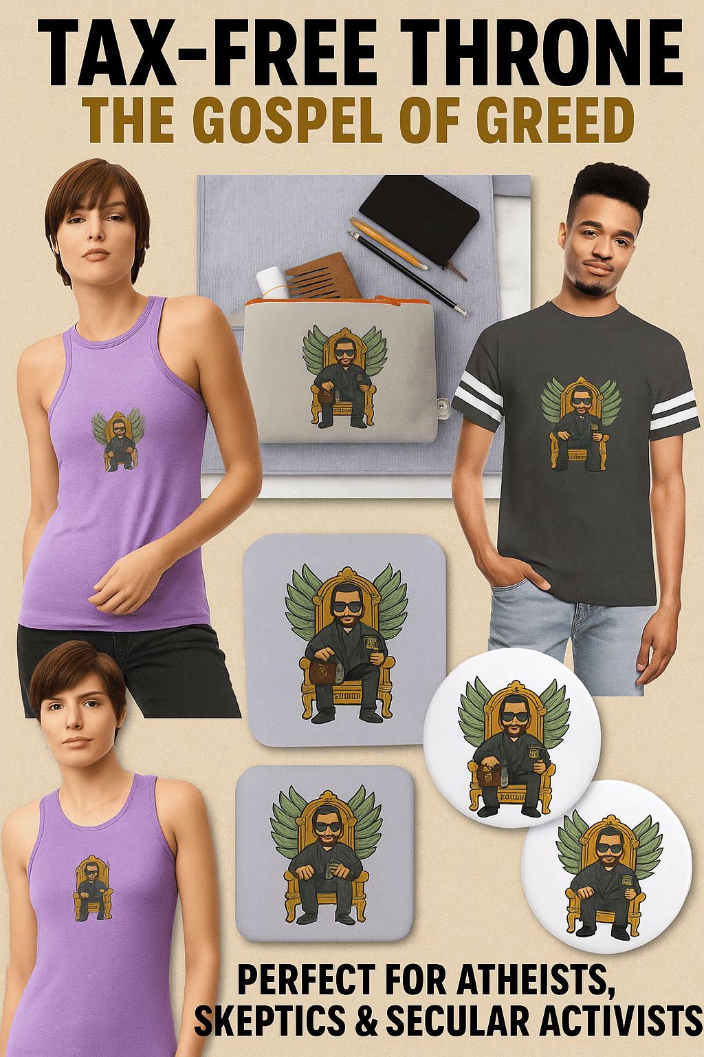Tax-Free Throne: The Gospel of Greed Merch