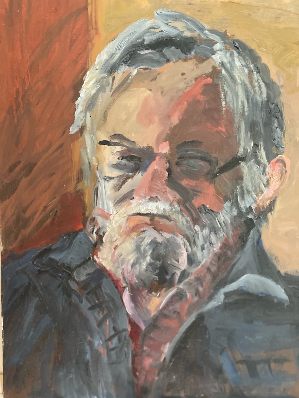 Phil Gay, painted by his wife Rowena Gay