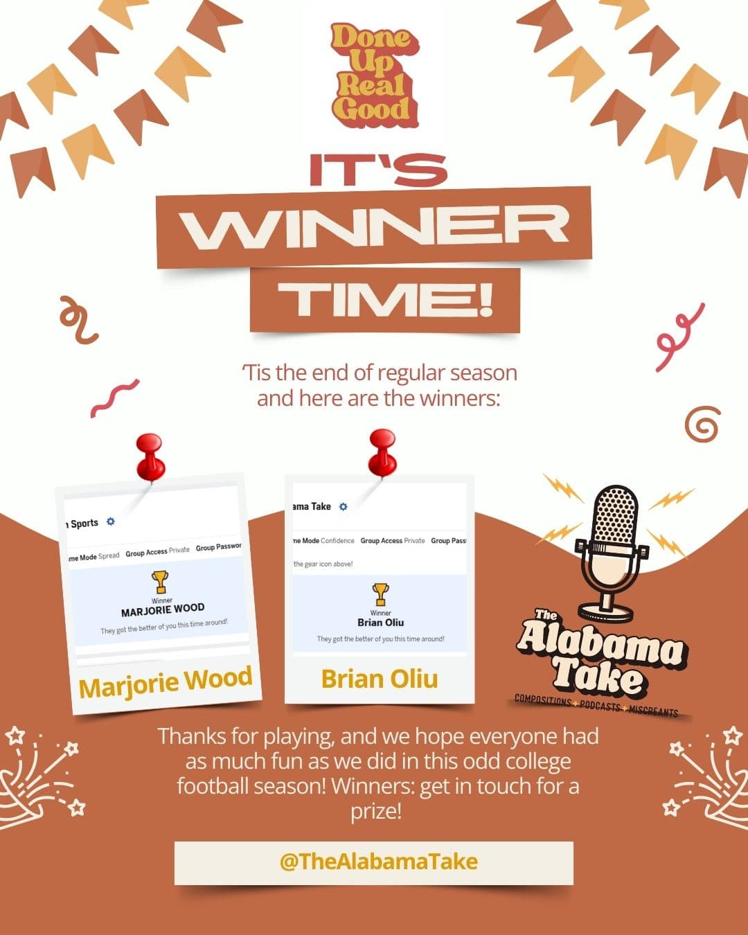 A Set of Football Winners