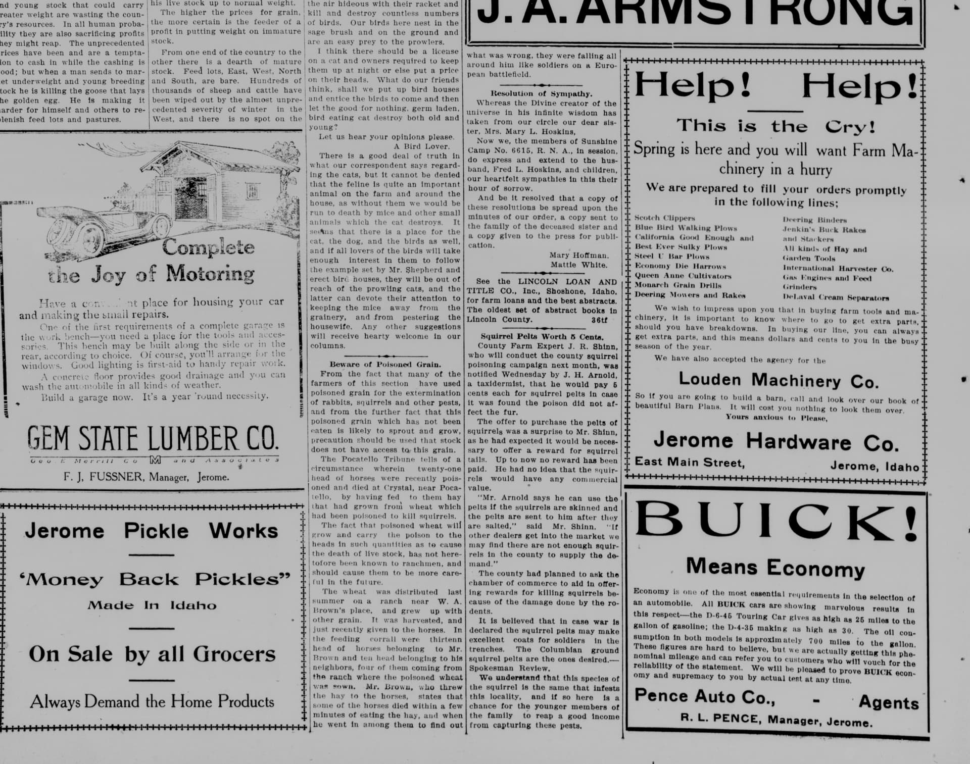 newspaper with squirrel article 