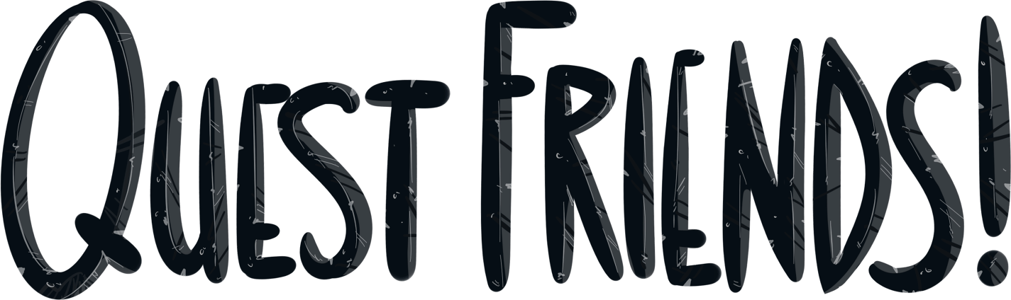 The logo for Quest Friends! Flashback Future