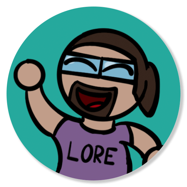 Tom smiling with a shirt that says LORE