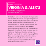 Pre-Trip Report: Virginia & Alex’s Annual Trip/First runDisney Race (February 2025)
