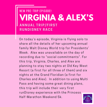 Pre-Trip Report: Virginia & Alex’s Annual Trip/First runDisney Race (February 2025)