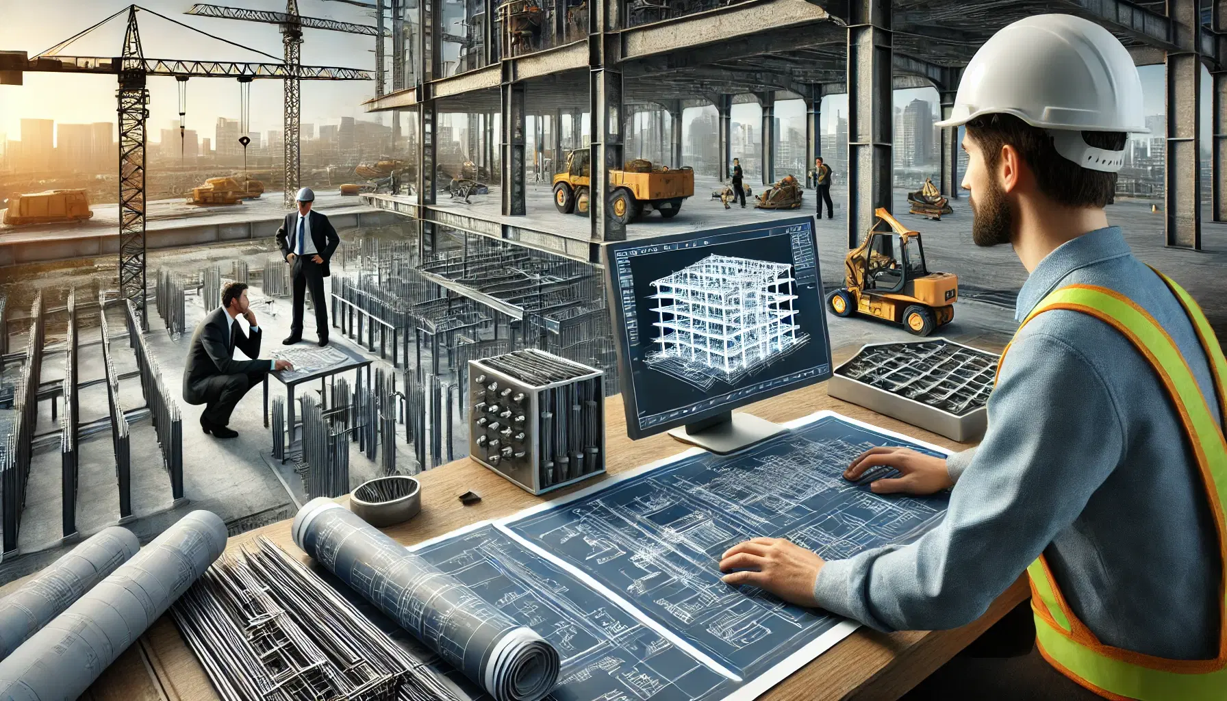 Steel Detailer at construction site