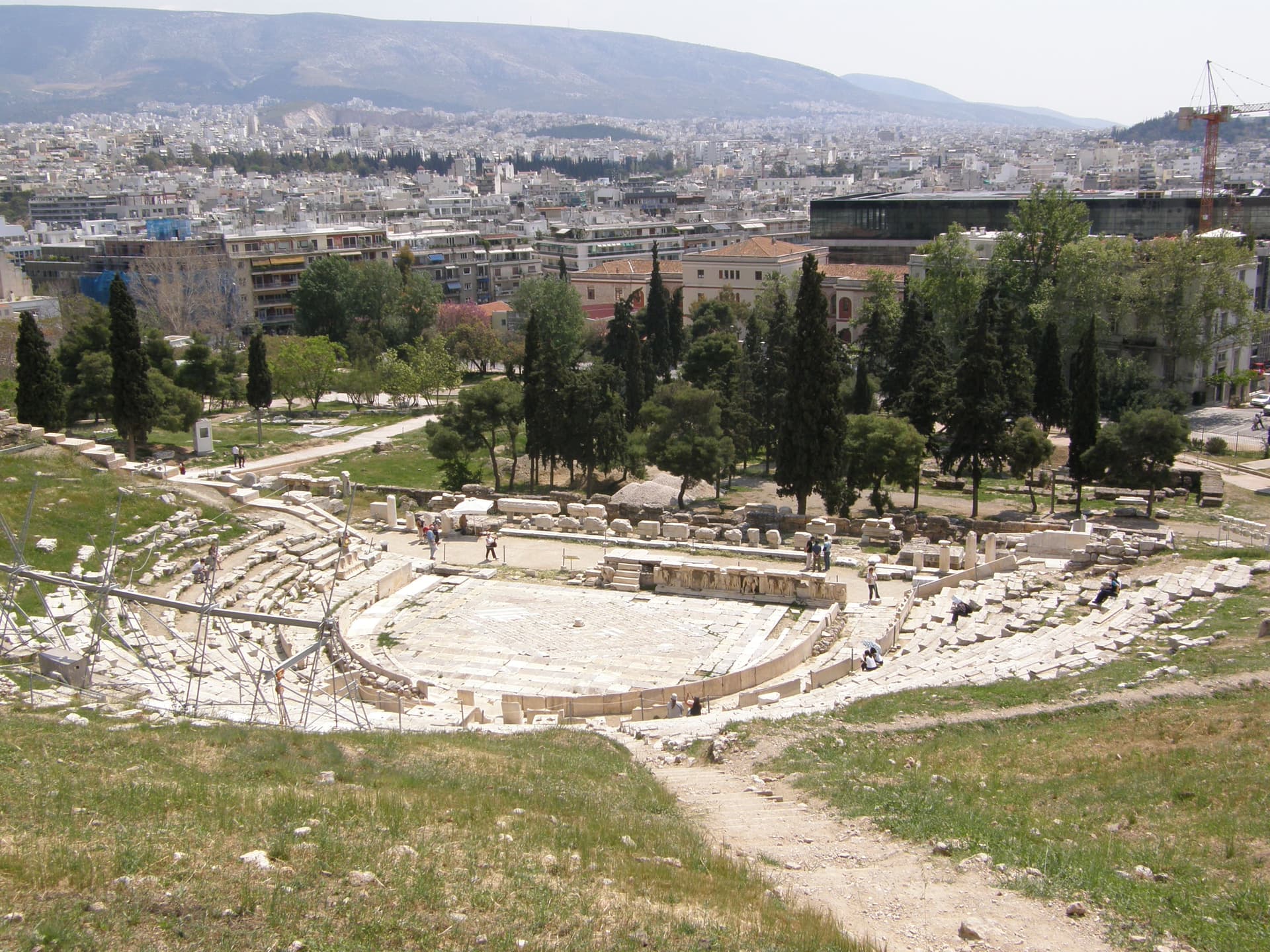 The Theater of Dionysus, seen from the Peripatos