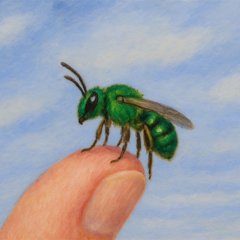 Sweat Bees: The Tiny Metallic Green Jewels That Land on Your Skin (And Why They're Actually Adorable)