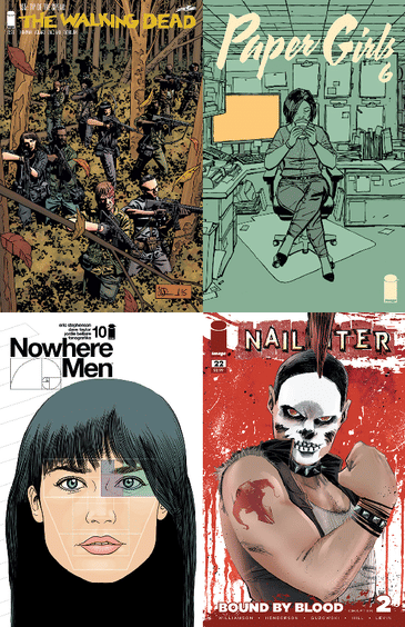 116: The Walking Dead #155; Nailbiter #22; Paper Girls #6; Nowhere Men #10