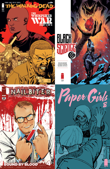 124: The Walking Dead #157; Black Science #23; Nailbiter #24; Paper Girls #8