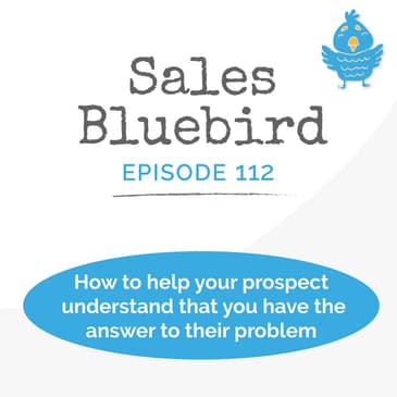 112: How to help your prospect understand that you have the solution to their problem