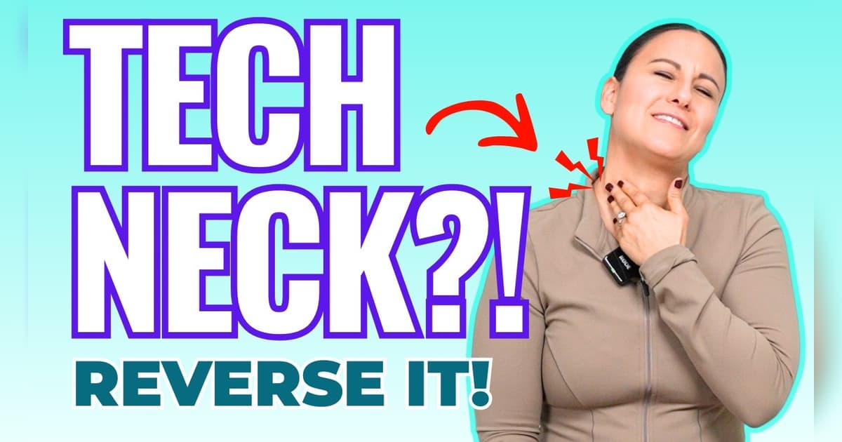 Tech Necek Tech Neck Relief | Stop Neck Pain & Rounded Shoulders | The PT Podcast ...