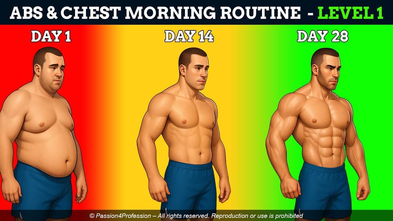 10 Min Chest & Abs Daily Morning Routine | No Equipment | Level 1 ...
